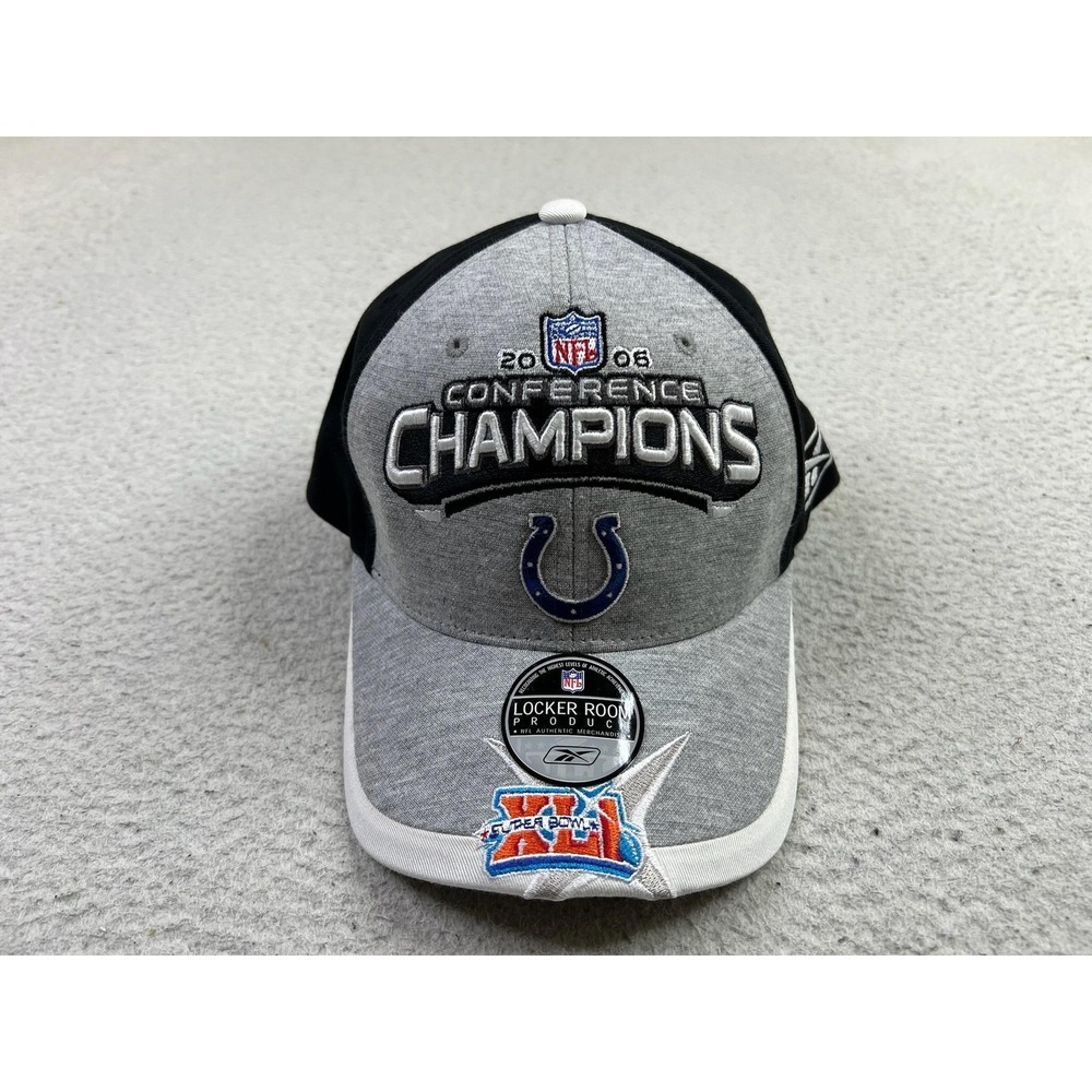 Indianapolis Colts Hat Cap Fitted Mens One Size NFL Football Super Bowl XLIโ